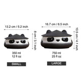 Adorable Panda Ashtray with Lid Ceramic Cute Cool Pottery Porcelain Ash Tray Covered Lidded Smokeless Windproof Portable