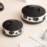 Adorable Panda Ashtray with Lid Ceramic Cute Cool Pottery Porcelain Ash Tray Covered Lidded Smokeless Windproof Portable