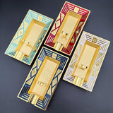 Art Deco metal cigar ashtray color options in silver gold red turquoise and blue