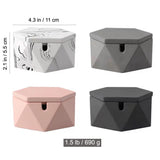 hexagon cement ashtray size dimensions reference image