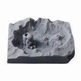 astronaut ashtray cement outdoor ash tray cute cool square heavy modern white gray blue nasa