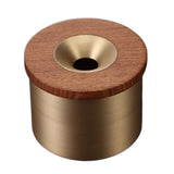 Brass Ashtray for Cigarettes Rosewood or Ebony Funnel Lid Cool Cute Ash Tray Windproof Smokeless Lidded Covered