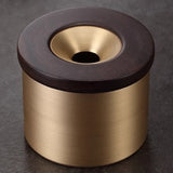 Brass Ashtray for Cigarettes Rosewood or Ebony Funnel Lid Cool Cute Ash Tray Windproof Smokeless Lidded Covered
