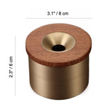 Brass Ashtray for Cigarettes Rosewood or Ebony Funnel Lid Cool Cute Ash Tray Windproof Smokeless Lidded Covered