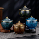 Brass Ashtray with Lid Luxury Design