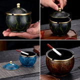 Brass Ashtray with Lid Luxury Design