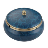 Brass Ashtray with Lid Luxury Marble Texture Design