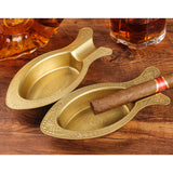 Brass Cigar Ashtray Fish Shape Minimalist Metal Cool Ash Tray