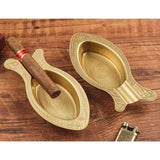Brass Cigar Ashtray Fish Shape Minimalist Metal Cool Ash Tray