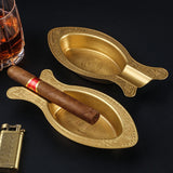 Brass Cigar Ashtray Fish Shape Minimalist Metal Cool Ash Tray