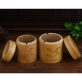 Car Ashtray with Lid Bamboo cool rustic covered lidded smokeless outdoor ash tray