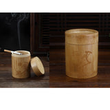 Car Ashtray with Lid Bamboo cool rustic covered lidded smokeless outdoor ash tray