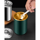 Car Ashtray with Lid Metal Stainless Steel Smokeless Windproof Covered Lidded
