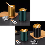 Car Ashtray with Lid Metal Stainless Steel Smokeless Windproof Covered Lidded