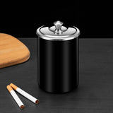 Car Ashtray with Lid Metal Stainless Steel Smokeless Windproof Covered Lidded
