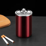 Car Ashtray with Lid Metal Stainless Steel Smokeless Windproof Covered Lidded
