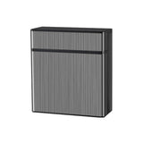 Black large-capacity cigarette case with brushed front panel on white background