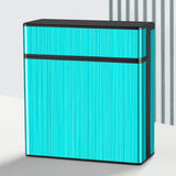 Teal large-capacity cigarette case on white background