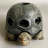 Front-facing turtle ashtray with shell lid and realistic tortoise details
