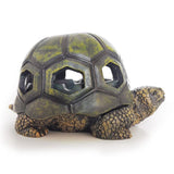 Side view of turtle ashtray showing textured shell openings and tortoise body details