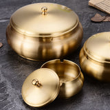Copper Outdoor Ashtray with Lid Cool Covered Lidded Smokeless Windproof Ash Tray