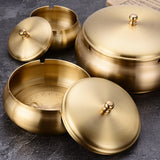 Copper Outdoor Ashtray with Lid Cool Covered Lidded Smokeless Windproof Ash Tray
