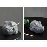 Covered Ashtray Cute Crocodile Alligator Rhino Cement Ash Tray