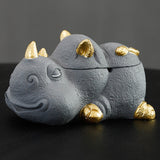 Covered Ashtray Cute Crocodile Alligator Rhino Cement Ash Tray