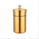 metal ashtray with lid stainless steel covered ash tray for car outdoor cool smokeless windproof gold