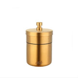 metal ashtray with lid stainless steel covered ash tray for car outdoor cool smokeless windproof gold