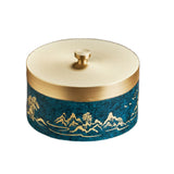 Covered Brass Ashtray Windproof Lidded Smokeless Ash Tray with Lid