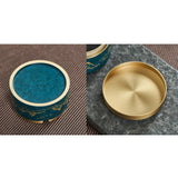 Covered Brass Ashtray Windproof Lidded Smokeless Ash Tray with Lid
