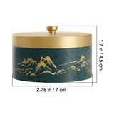 Covered Brass Ashtray Windproof Lidded Smokeless Ash Tray with Lid