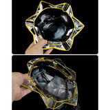 Crystal Glass Ashtray Extra Large Cool Outdoor Ash Tray Heavy Cigarette Cigar