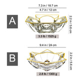 Crystal Glass Ashtray Extra Large Cool Outdoor Ash Tray Heavy Cigarette Cigar