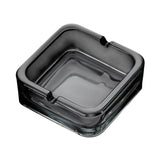 Crystal Glass Square Ashtray Minimalist Ash Tray Smoke Grey