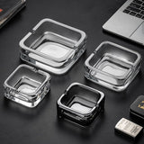 Crystal Glass Square Ashtray Minimalist Ash Tray