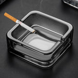 Crystal Glass Square Ashtray Minimalist Ash Tray