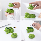Cute Frog Ceramic Covered Ashtray with Lid Windproof