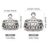 Cute Glass Ashtray with Lid Smokeless Covered Lidded Ash Tray Windproof