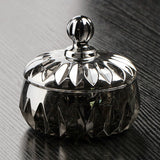 Cute Glass Ashtray with Lid Smokeless Covered Lidded Ash Tray Windproof