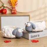 Cute Lamb Ashtray Cool Ceramic Animal Ash Tray Minimalist White