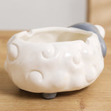 Cute Lamb Ashtray Cool Ceramic Animal Ash Tray Minimalist White