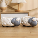 Cute Lamb Ashtray Cool Ceramic Animal Ash Tray Minimalist White