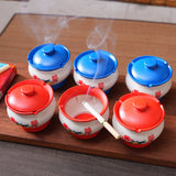 Cute Lidded Ashtray Resin Lovely Duck Couple Covered Ash Tray with Lid