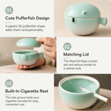 Feature image showing cute ceramic ashtray with removable lid