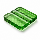 Emerald Green crystal glass cigar rest with dual grooves and polished tabletop design