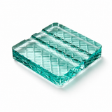Aqua Clear crystal glass cigar rest with diamond-cut details and luxury cigar styling