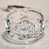 Elegant Crystal Glass Round Ashtray Cool Ash Tray Minimalist