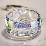 Elegant Crystal Glass Round Ashtray Cool Ash Tray Minimalist